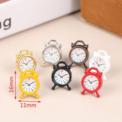1PC 1:12 Scale Alarm Clock Doll Kitchen Living Room Furniture Accessories Miniature Dollhouse Mini Home Decoration Toys Gift