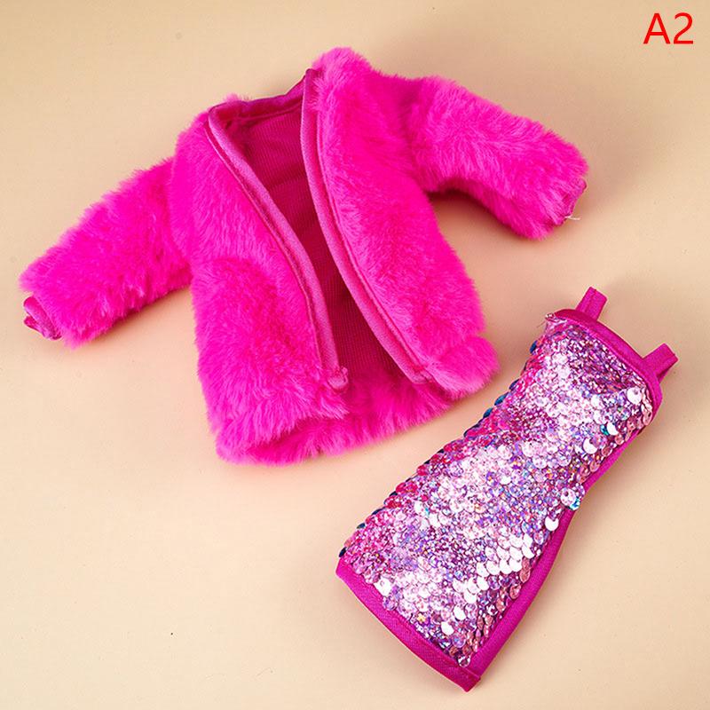 

1 Set Ethnic Style Winter Coat For 30Cm Doll S Clothes Suit 11.5 Inch Doll Accessories Dress Up Toys For Girls A2