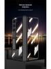 Samsung Z Fold5 Electroplated Transparent Case with Hinge Protection and Foldable Screen Bracket