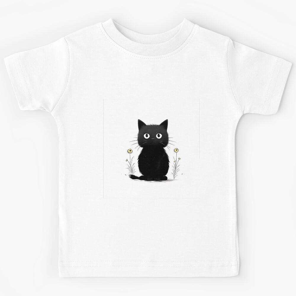 Black Cat Kids T-Shirt 110