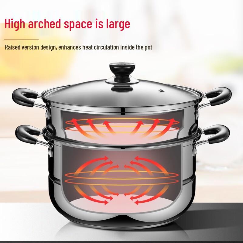 Supor 304 Stainless Steel Double-Layer Steamer Pot
