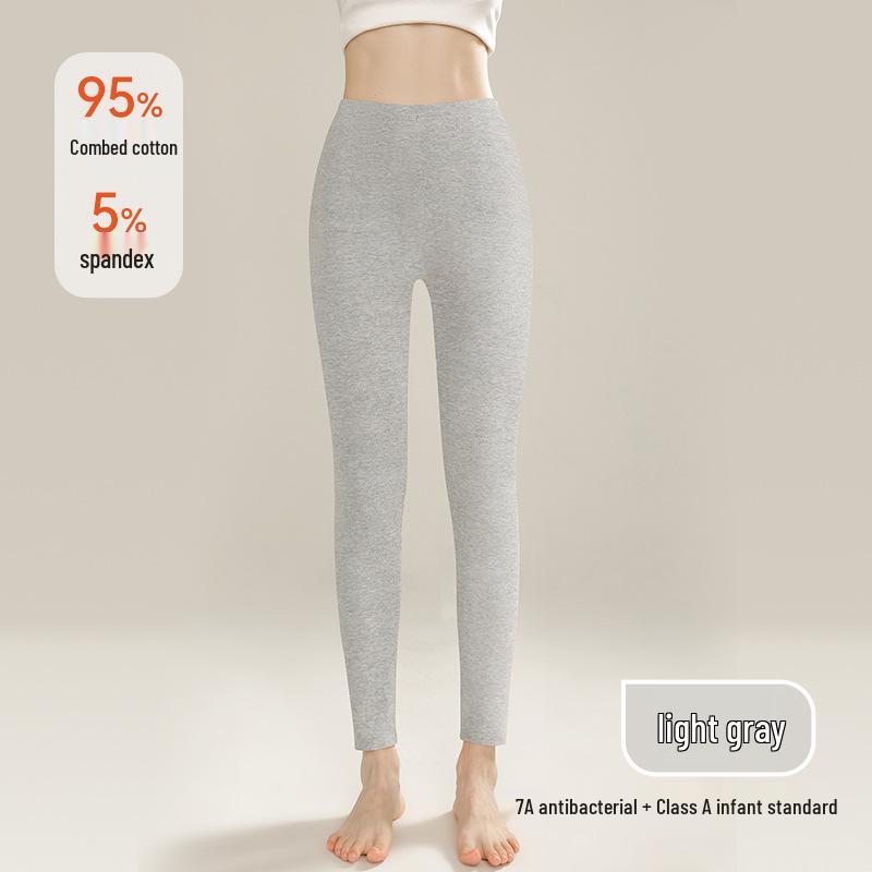 Women's High-Waisted Slim-Fit Antibacterial Cotton Leggings - Anti-Mite, Versatile, Thin, Pure Cotton, Class A Autumn Pants.
