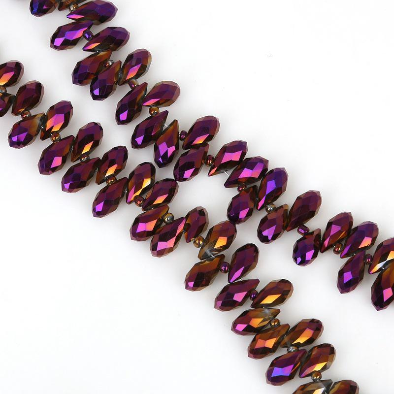 6x12mm Glas Kristall Perlen mit horizontalem Loch für DIY Schmuck & Ohrringe