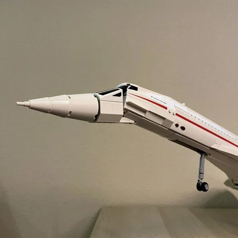 2083pcs Concorde Passenger Aircraft Large Creative Decoration Puzzle Building Blocks Toy Gift