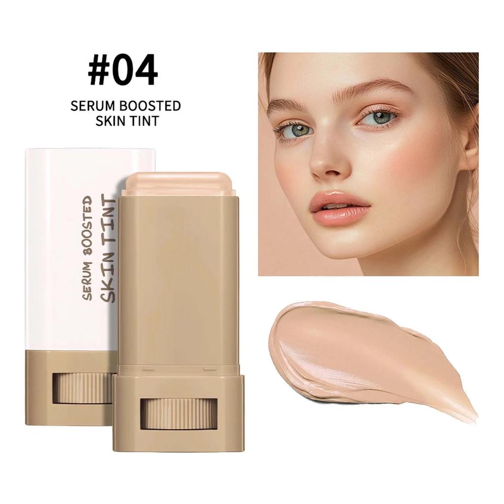 Eraser Dual End Foundation Stick With Brush Natural Skin Feel Oil Control Long Lasting Fit Skin Invisible Pores