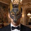 Dress Up Props Wolf Crystal Mask Luxury Design Halloween Mask Fashion Rhinestone Mask  Halloween