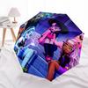 Monster High, Animation Automatic Opening and Closing, 8 rib Structure Portable Umbrella, Suitable for Men and Women in All Seasons  Perfect