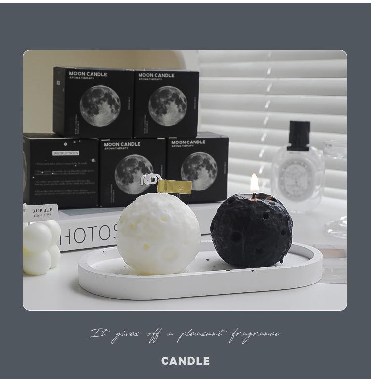Moon Aromatherapy Black Scented Candle – Creative Mid-Autumn Festival Gift