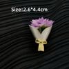 DIY Wearable Flower Brooches Mini Artful Flower Vase Brooch  Birthday Celebration