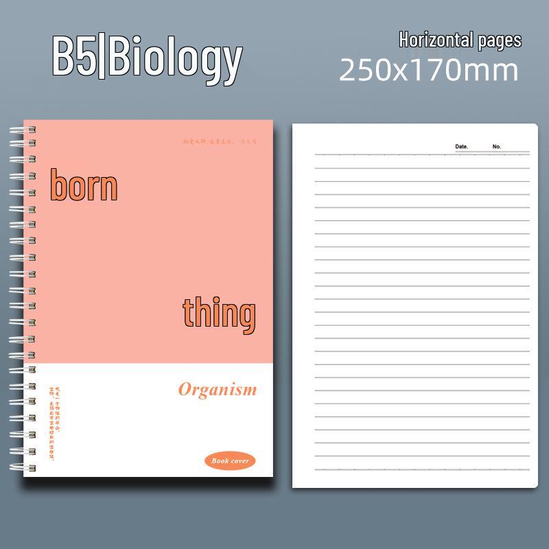 Comprehensive Stationery Set: Spiral Notebooks for 9 Subjects, Ideal for Junior and High School Students 60 Sheets/120 Pages with Cover