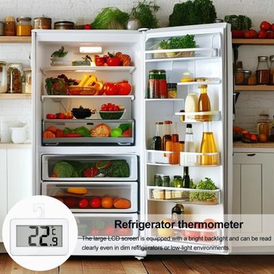 Kühlschrank Hängethermometer LCD-Anzeige Wasserdicht Gefrierschrank Digitalthermometer Batteriebetrieben Hohe Genauigkeit