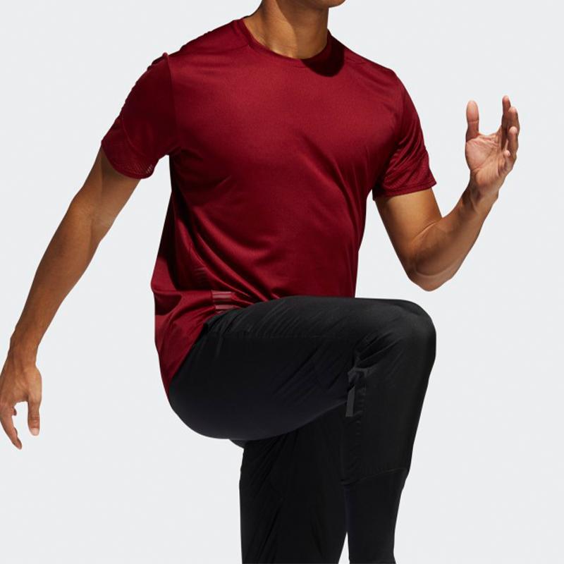 Adidas 25/7 Tee Running Short Sleeve Men Tops Cardinal-Red EI6323