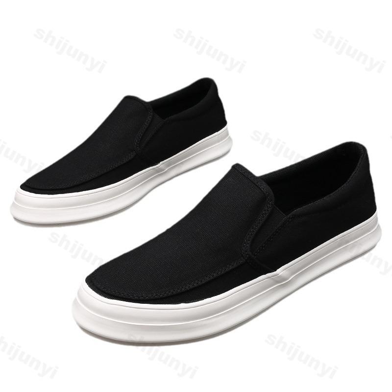 Fashion Autumn Men Casual Canvas Shoes 2025 New Breathable Soft Slip-On Leisure Men Loafer Sneakers Comfort Low-top Sneakers Footwear
