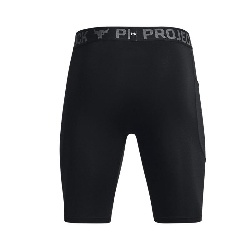 Under Armour Johnson Series Buchstabenlogo Bedruckte Enganliegende Sportshorts Herrenshorts Schwarz 1378582-001