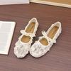 Fashion New Flat Shoe Fashion Lace Mesh Women Shoes Breathable Simple Retro Elegant Sandals Classic Temperament Exquisite Mary Jane 2025