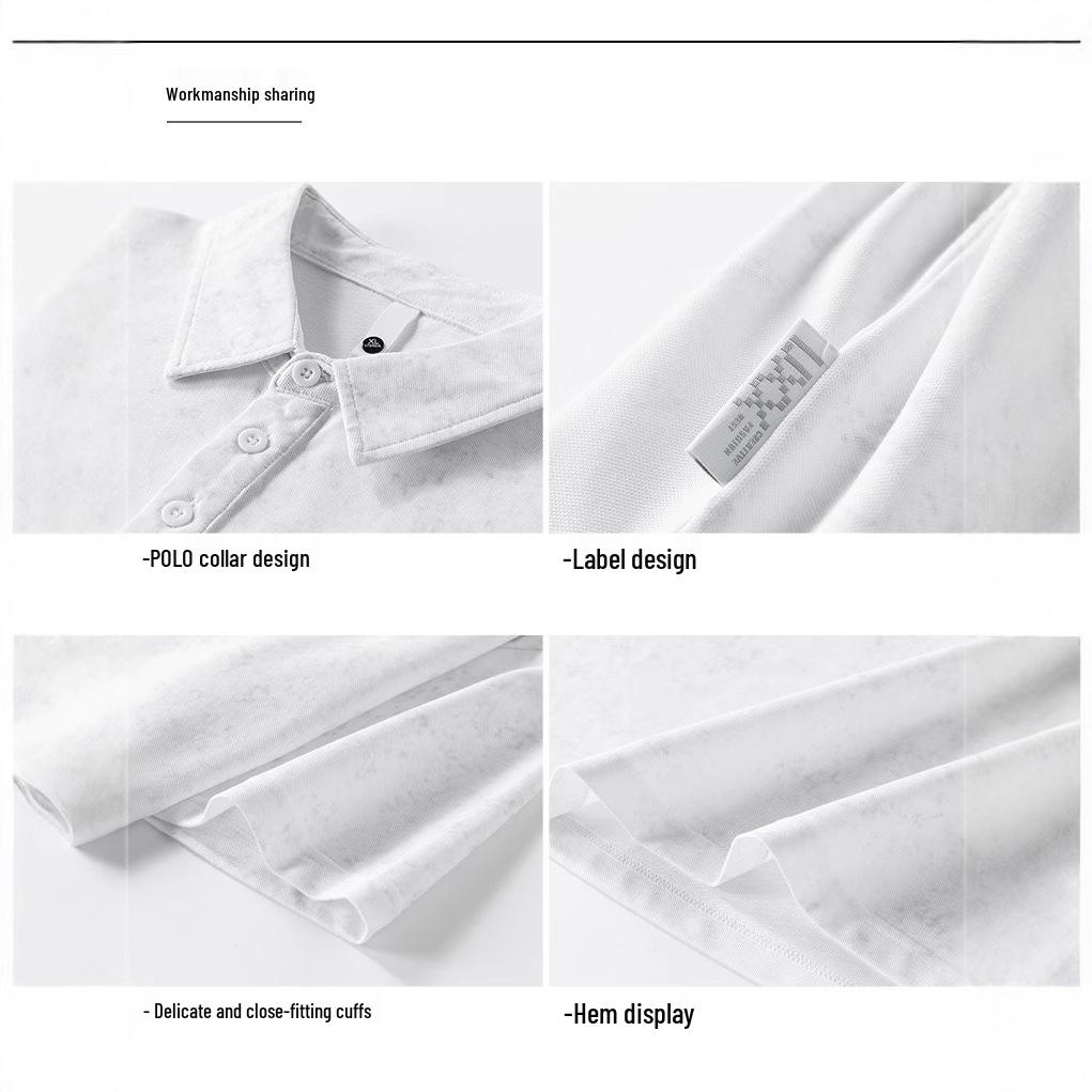 Men's Summer Tie-Dye Short-Sleeve Polo Shirt - Breathable, Casual, Korean Style Lapel T-shirt