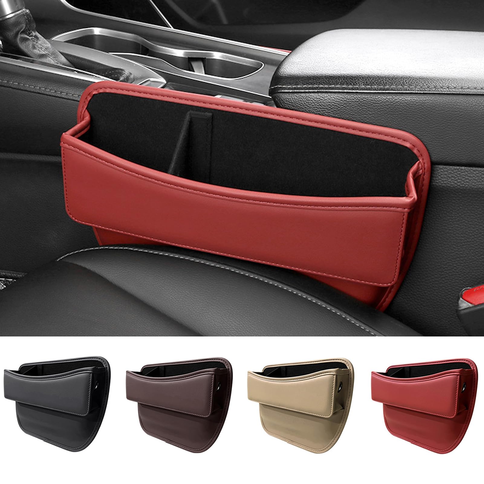 

Caizqbry Бокс для хранения сбоку в автомобиле, Хранение в автомобиле, Автотовары, Удобные товары, Автомобиль, Бокс для хранения, красный