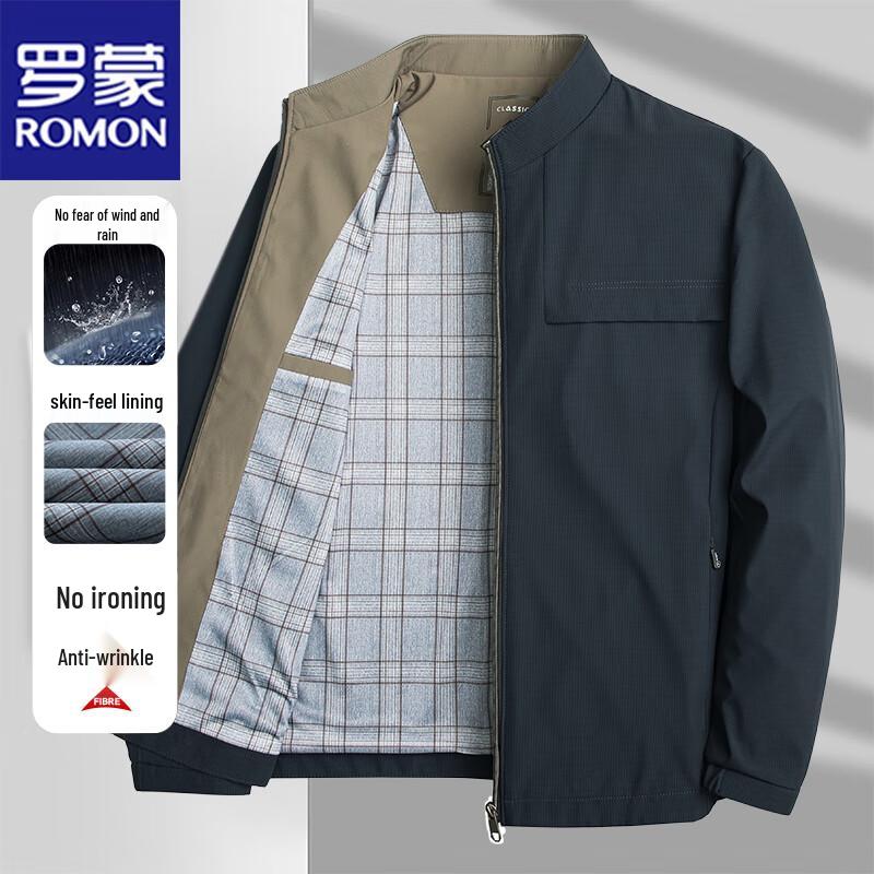 

ROMON Men s Casual Stand-Collar Jacket 2XL
