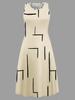 Spring/Summer 2026 Women's Casual Printed Pajama Dress - Round Neck