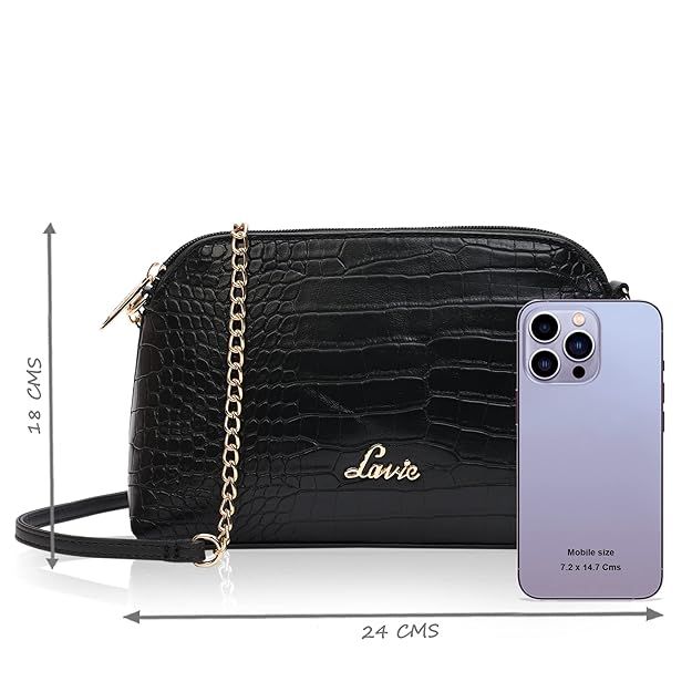 Women's Glossy Hemi Dome Sling Bag | Ladies Purse Handbag