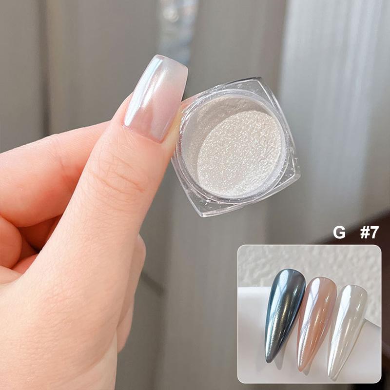 

Moonlight Pearl Magic Mirror Powder Aurora Nail Powder Glitter Dust Chrome Nail Art Decoration Painting Tool Manicure Salon Diy G