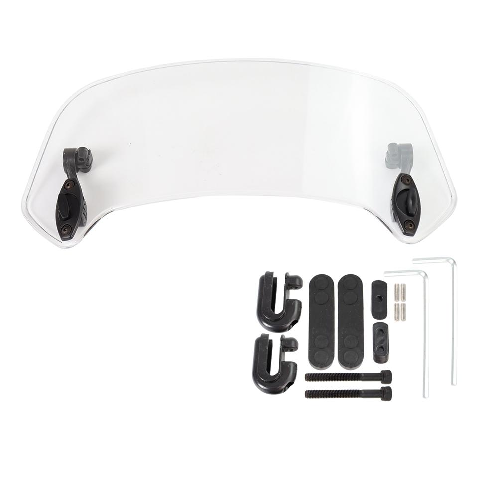 Universal Motorcycle Windshield Extension Adjustable Spoiler Clamp-On Windscreen Deflector For BMW KAWASAKI YAMAHA HONDA SUZUKI