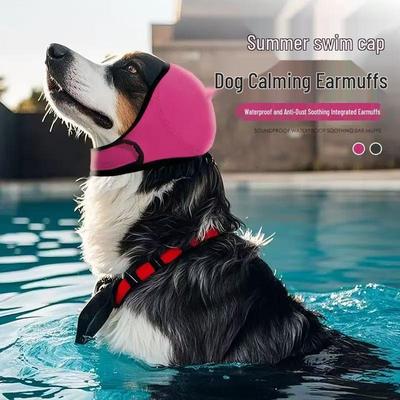 2025 Waterproof Calming Dog Hood: Anti-Startle, Anti-Thunder, Summer Swim Velcro Ear Covers
