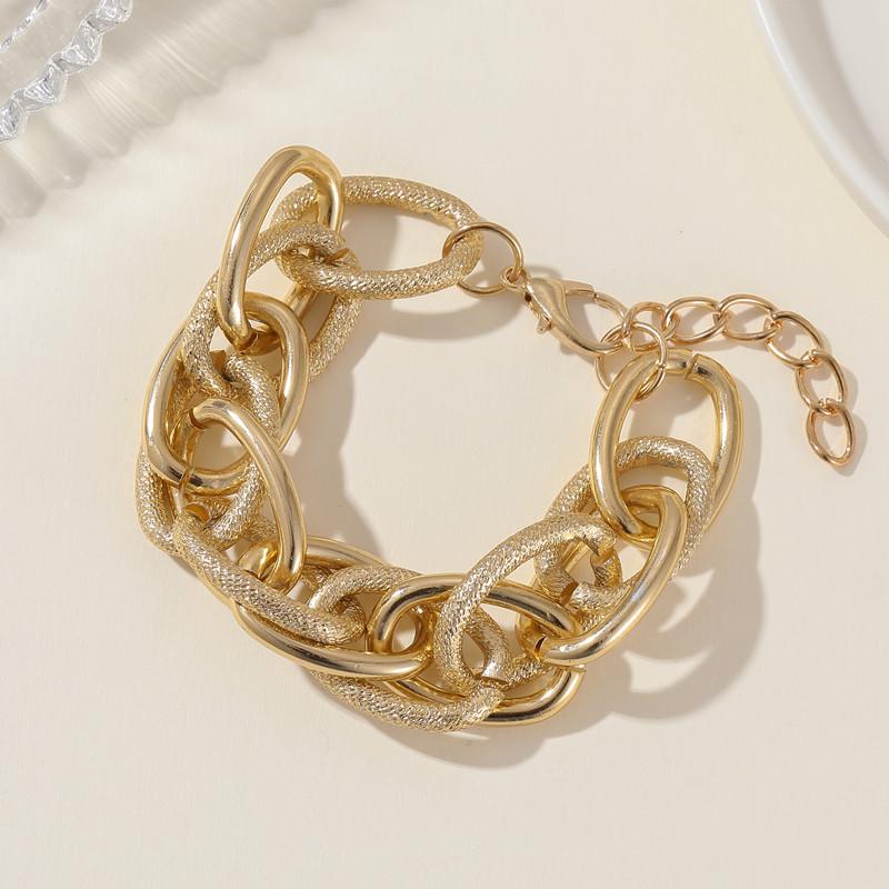 Accessories, Acrylic Leopard Geometric Colored Aluminum Chain Bracelet, Hip Hop Rough Jewelry For Women