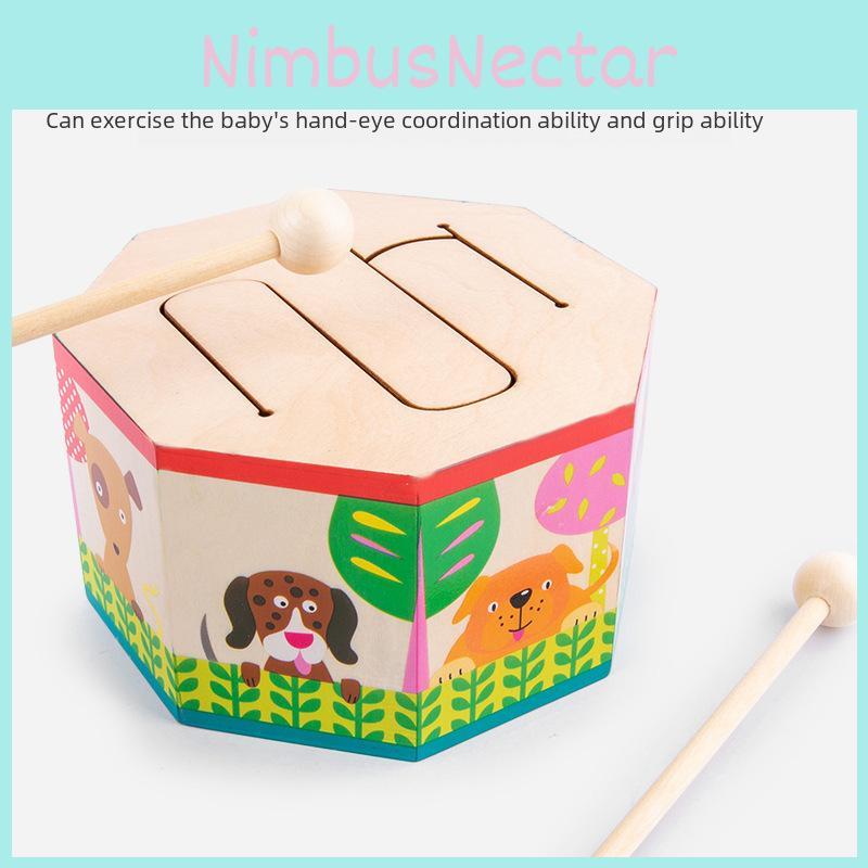 Wooden Octagonal Music Drum Toy For Kids With Sound And Early Education Play