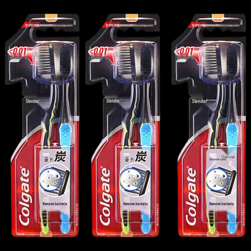 Colgate Slim Soft Binchotan Charcoal Toothbrush Family Pack