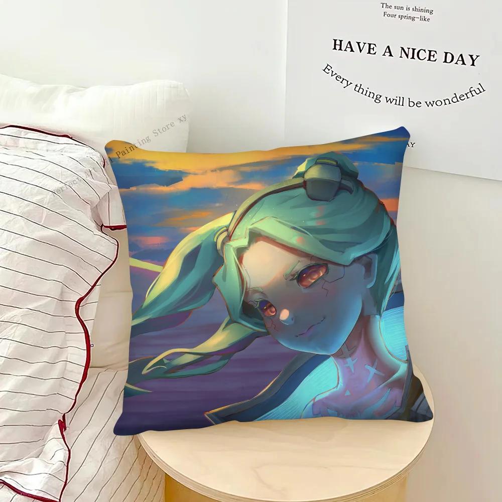 Cyberpunk Edgerunners Anime Rebecca Pillow Case Fashion Square Pillowcase Bedroom Sofa Room Ins Decoration Leisure Cushion Cover