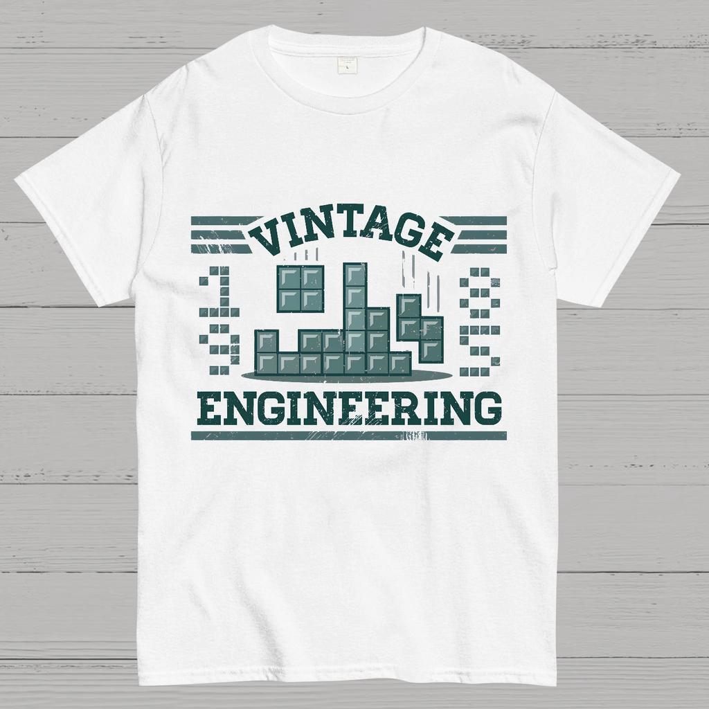 Vintage Engineering Cotton Summer Casual Cool Loose T-Shirt