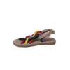 Fashion New Colourful Braided Sandals for Women Summer Flat Bottom Beach Bohemia Rome Women Cool Hemp Rope Sandal Casual Female Shoes