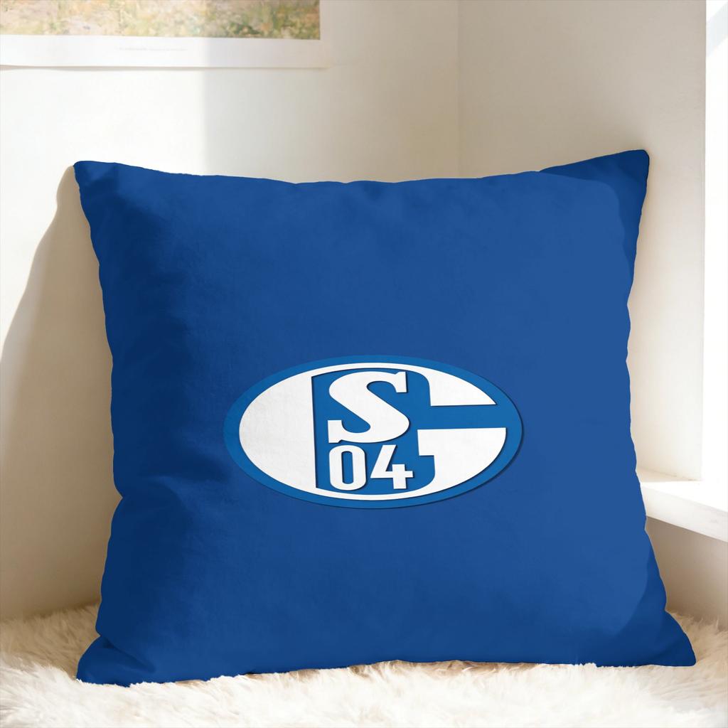 S-Schalke 04 team Pillow Case  Comfy Pillow Cover For Sofa Bedroom Home Decor Cute Funny Cushion Cover