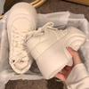 Round Head Super Thick Sole Student Muffin Little White Shoes Women's Early Spring New Heightening Bread Shoes Casual Versatile Board Shoes