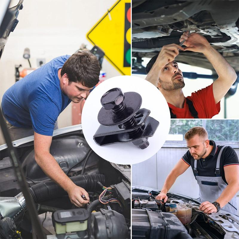 Tornillos para Cubierta Inferior de Coche Perno Hexagonal M6 con Arandela Clip Retenedor para Protector de Carter Guardabarros Panel de Parachoques Sujetador