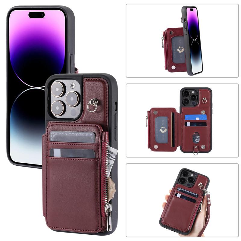 Capa de telefone de couro com cordão para iPhone 15 Pro Max 14 Plus para Samsung Galaxy S23 Ultra S22 Pro S21 A54 A14 A53 A13 capa de pulso com corda flip