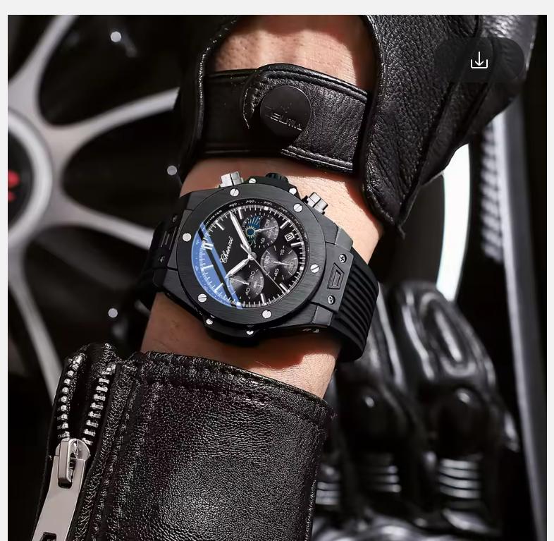 XIAOMI Men Watches High Quality Waterproof Sports Chronograph Quartz Wristwatches Silicone Strap Calendar Luminous Watch For Men