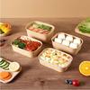 Ruhan Square Kraft Paper Disposable Lunch Bowls