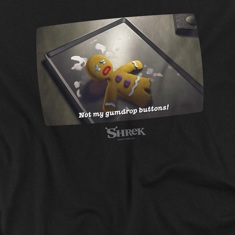 Shrek Mens Gumdrop Buttons Meme T-Shirt