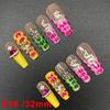 Glossy Hand Paint Thickness Acrylic Handmade Nail Sets 10PCS Multicolor Luxurious Gorgeous UV Gel Carved Artificial Manicure Art