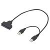 USB 2.0 to 2.5" SATA Hard Drive Data Cable Adapter - 22-Pin to SATA 7+15