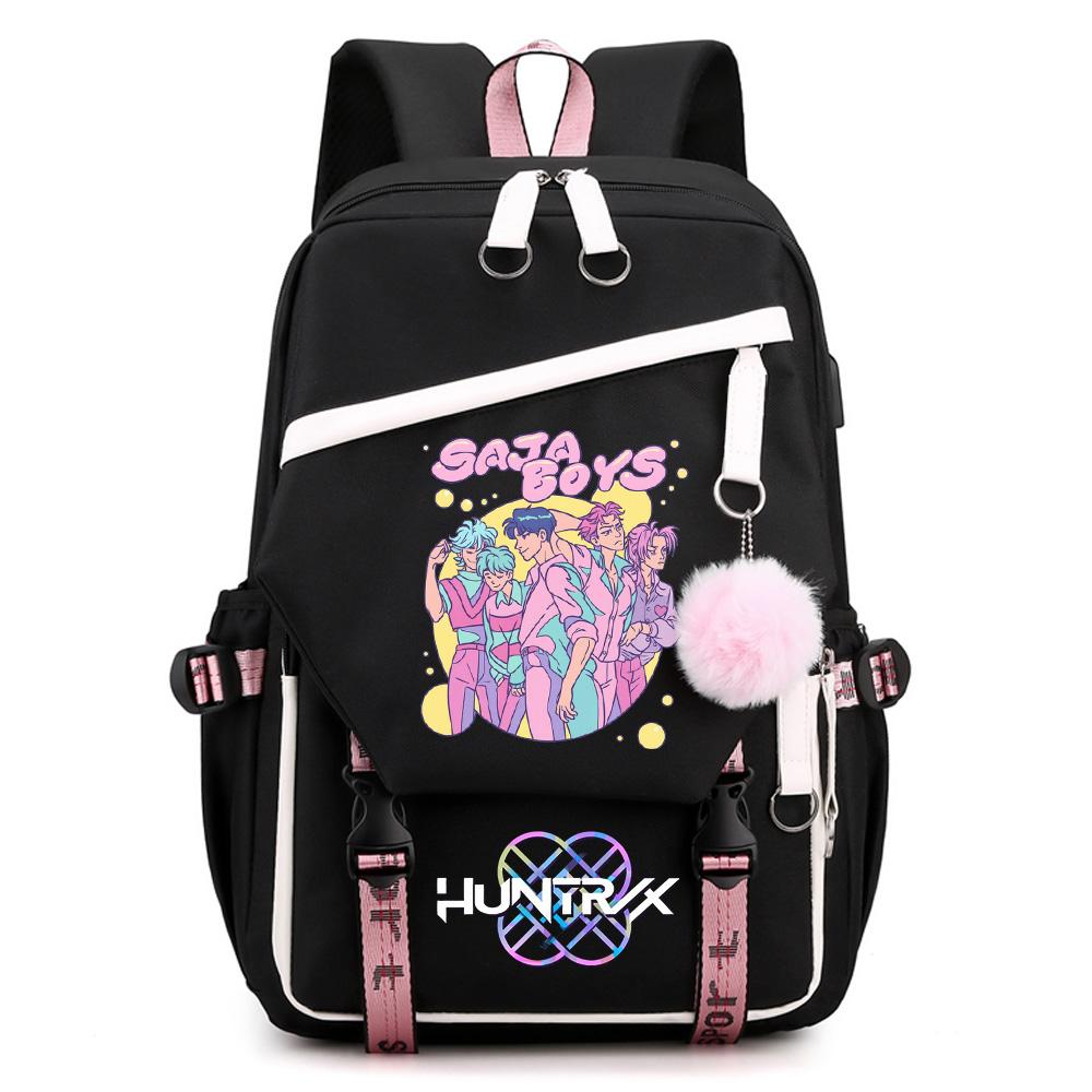 Anime K-pop Demon Hunters Tryckt Ryggsäck med Stor Kapacitet för Tonåring Student Flicka Pojke Tillbaka Till Skolan Bokväska Kvinnor Vattentät Resväska Barn Gåva