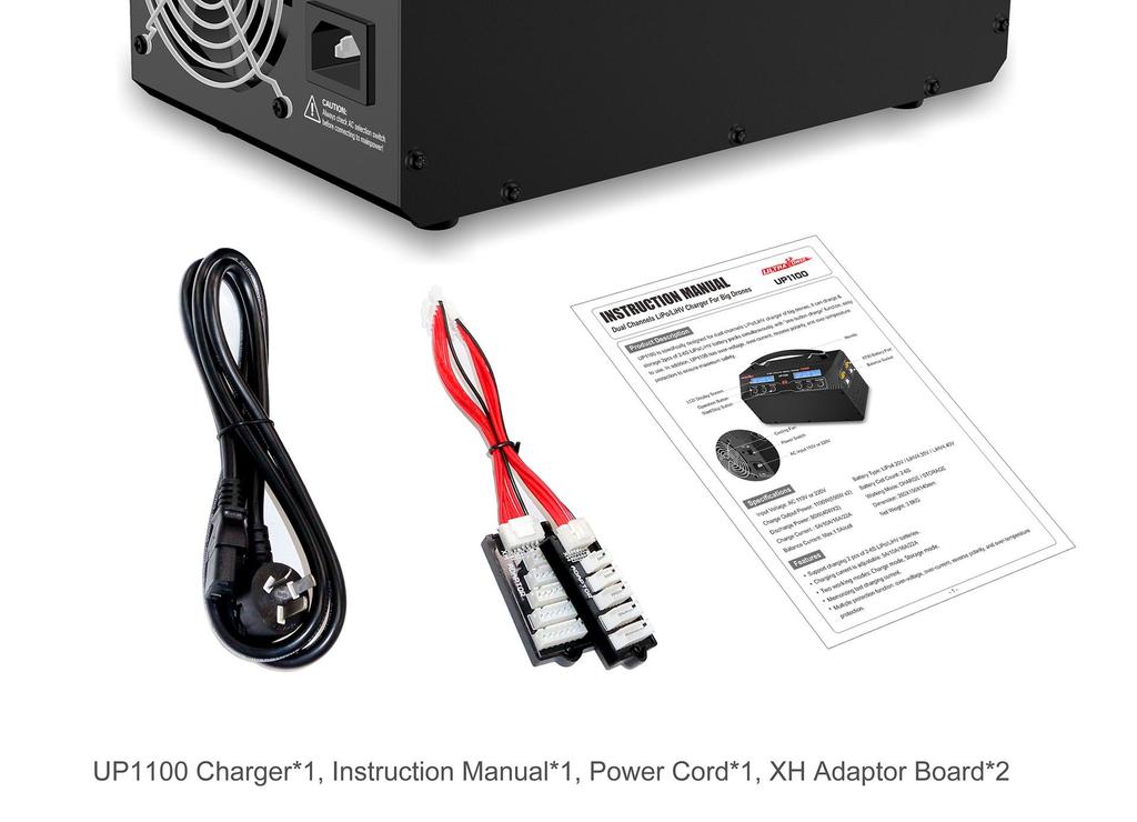 UP1100 Dual Channel Smart Charger for UAVs/Drones – 2x550W 22A Output – Supports 2S to 6S LiPo/LiHV Batteries – High-Speed Charging