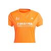 Adidas Letter Print Breathable Comfortable Training Short Sleeve T-Shirt Women Tops Orange GV1322