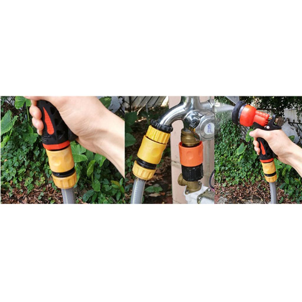 Garden Spray Hose Nozzle Plastic Tap Connector Automatic Watering Device for Outdoor Garden Irrigation System