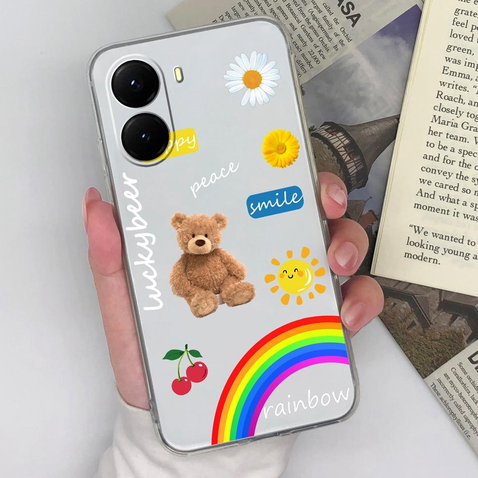 Phone Case For Xaimo Poco X7 X6 X5 X4 X3 M5 M6 M7 F3 F4 14T 15 Pro Plus Pretty Love Heart Pattern Clear Soft Silicone Protective Shell For Xiaomi Capa