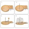 Premium Cheese And Chocolate Tool With Handle Wood Base Includes Removal Tool And Protective Cover