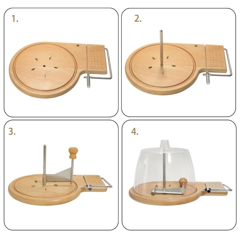 Premium Cheese And Chocolate Tool With Handle Wood Base Includes Removal Tool And Protective Cover