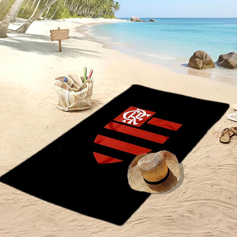 Flamengo Aufdruck Strandtuch Schnelltrocknend Weiches Handtuch Tragbar Große Rechteckige Stranddecke für Reisen Schwimmbad